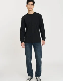 Ribbed Long Sleeve T-Shirt in Chocolate