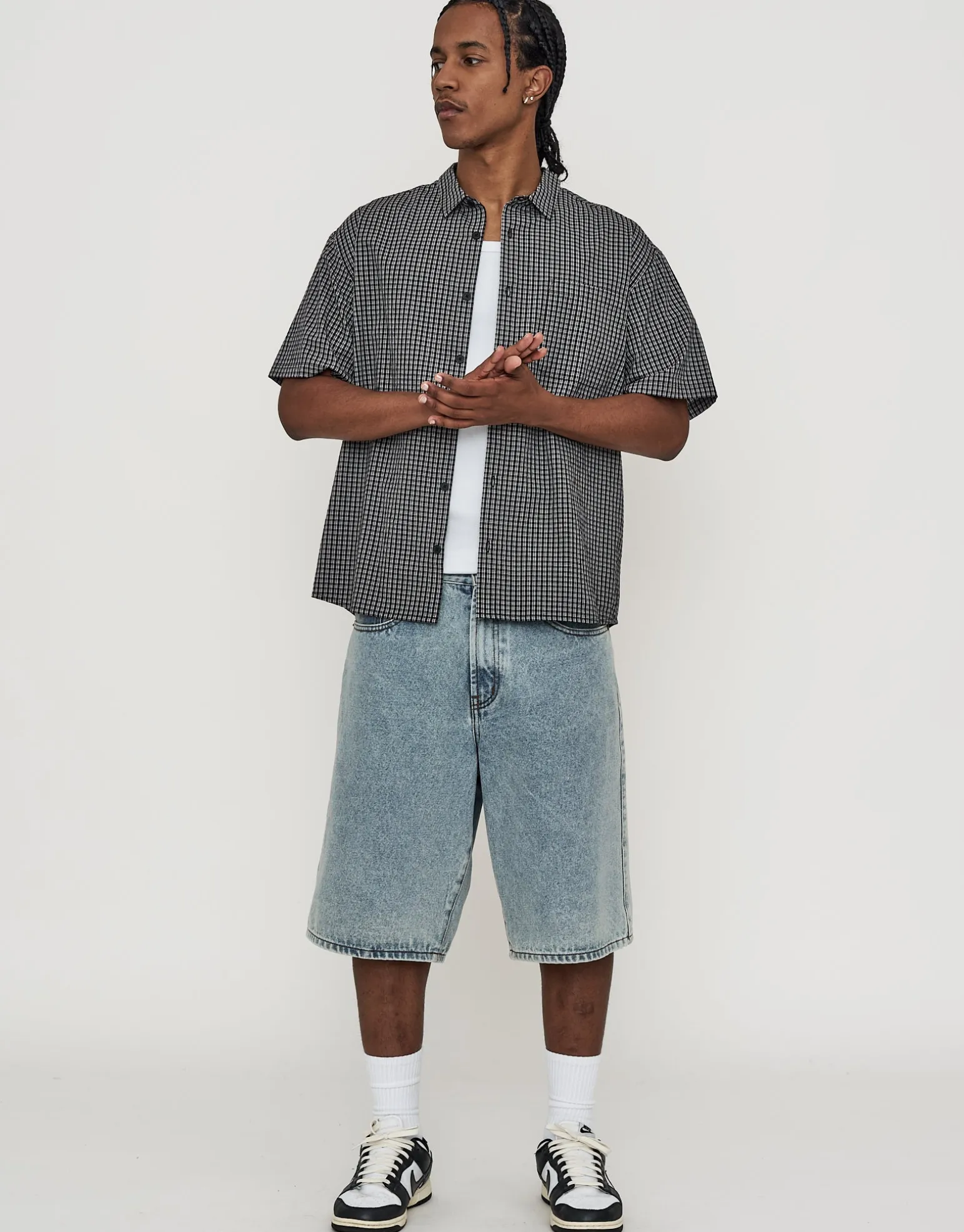 Ribbed Square Neck Singlet in Bitter Brown