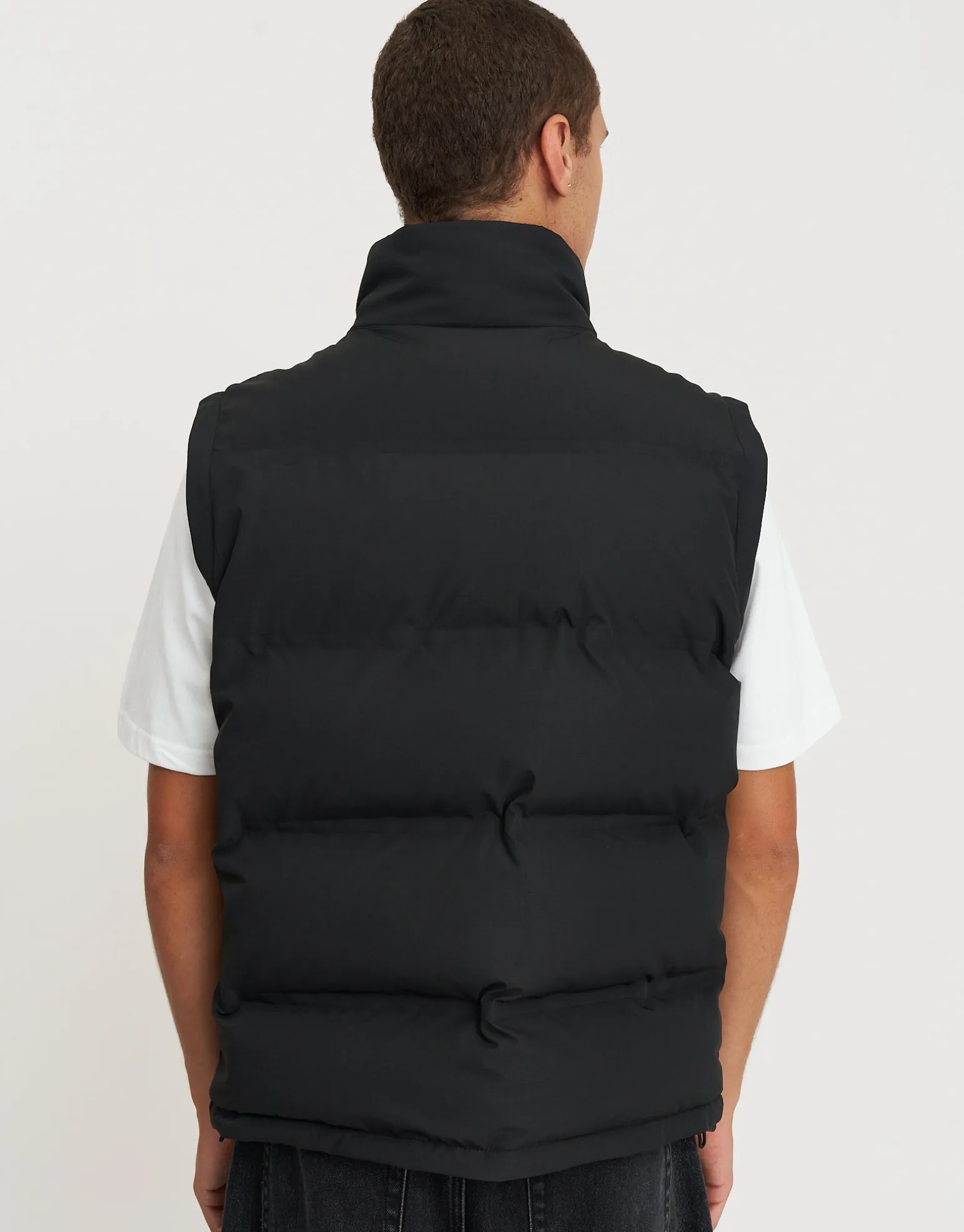 Ripstop Puffer Vest in Black