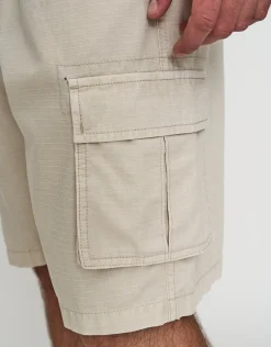 Ripstop Relaxed Cargo Shorts in Bone