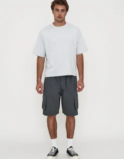 Ripstop Relaxed Cargo Shorts in Charcoal
