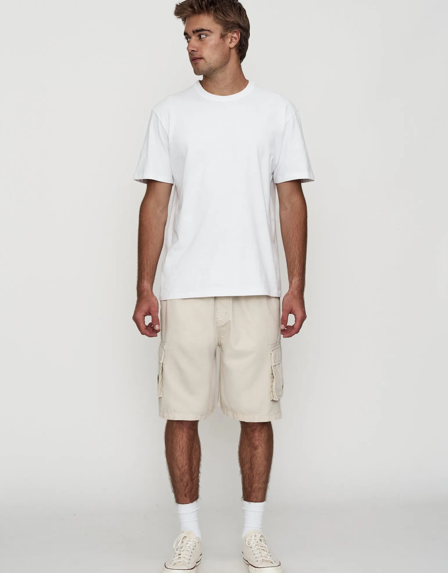 Ripstop Relaxed Cargo Shorts in Charcoal