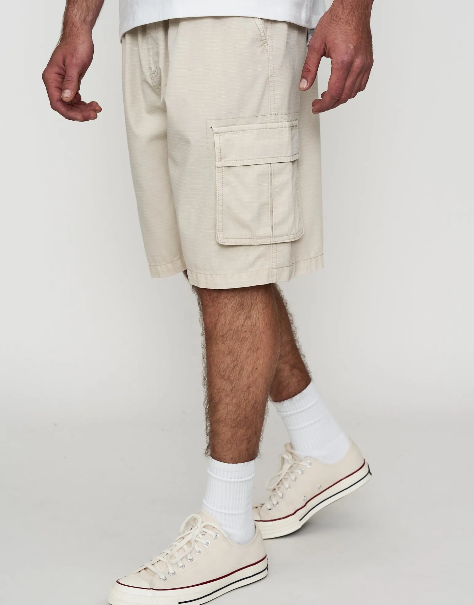Ripstop Relaxed Cargo Shorts in Charcoal
