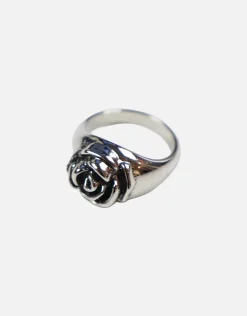 Rose Ring in Vintage Silver