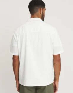 Saber Texture Short Sleeve Shirt in Shadow Blue