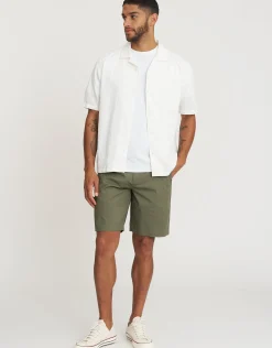 Saber Texture Short Sleeve Shirt in Shadow Blue