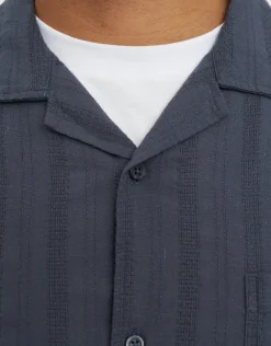 Saber Texture Short Sleeve Shirt in White