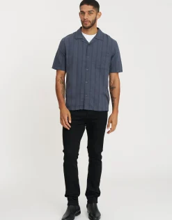 Saber Texture Short Sleeve Shirt in White