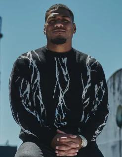 Sacred Relaxed Knit Jumper in Black