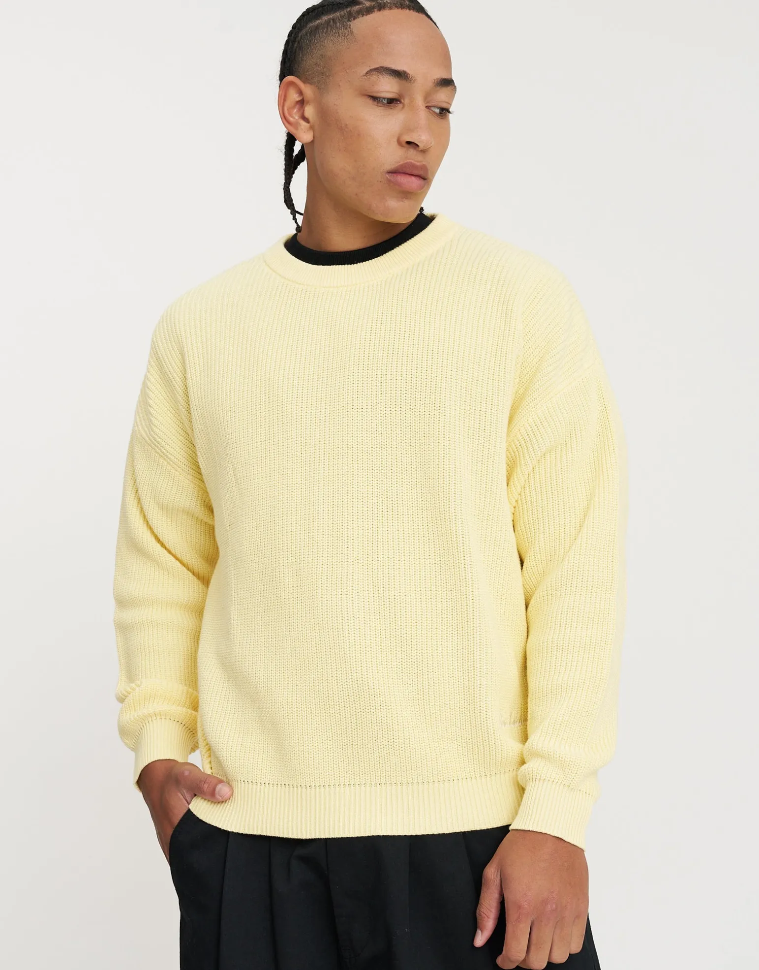 San Marino Oversized Cable Knit in Empire Yellow