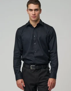 Savant Long Sleeve Premium Dress Shirt in Black