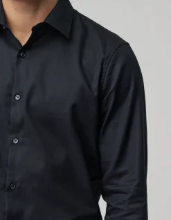 Savant Long Sleeve Premium Dress Shirt in Black
