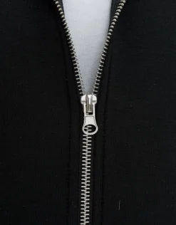 Scuba Oversized Cropped Zip Up Sweat in Black