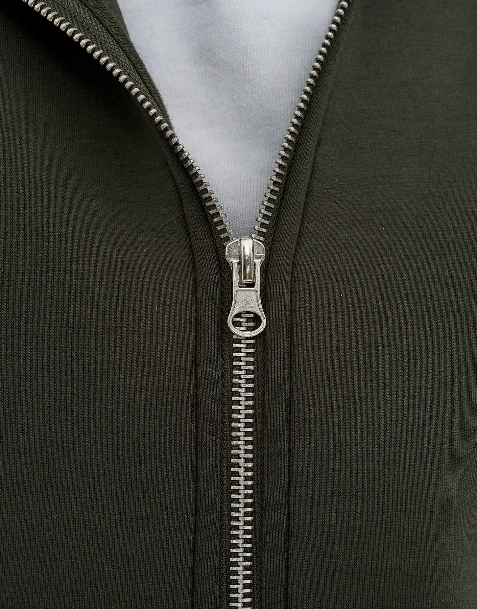 Scuba Oversized Cropped Zip Up Hoodie in Black