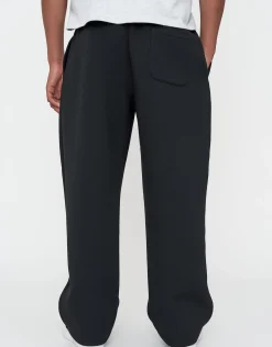 Scuba Wide Leg Track Pants in Black
