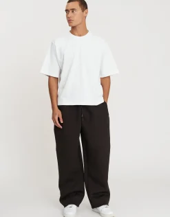 Scuba Wide Leg Track Pants in Black