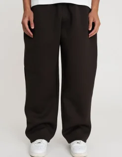 Scuba Wide Leg Track Pants in Brown
