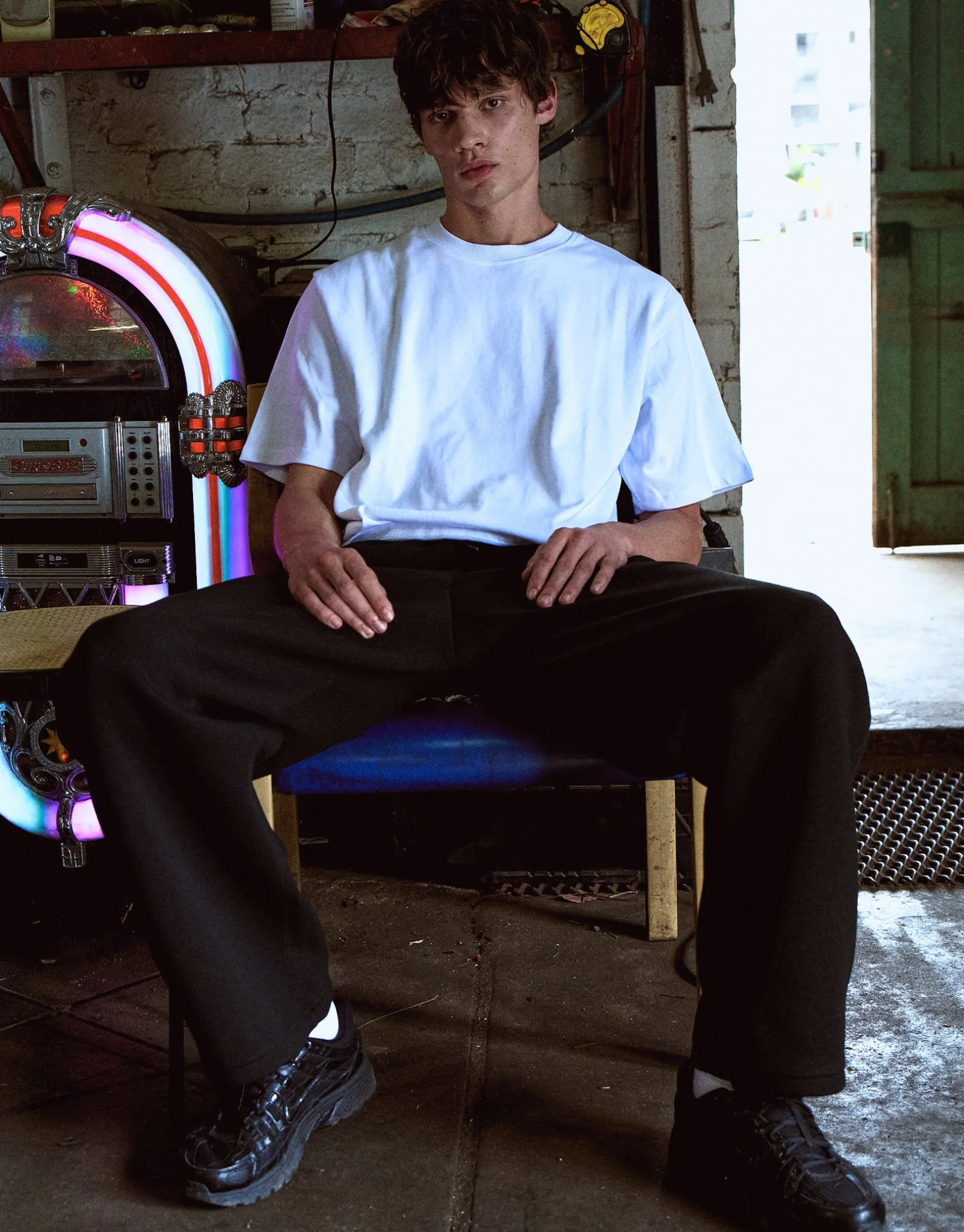 Scuba Wide Leg Track Pants in Brown