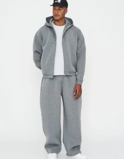 Scuba Wide Leg Track Pants in Brown