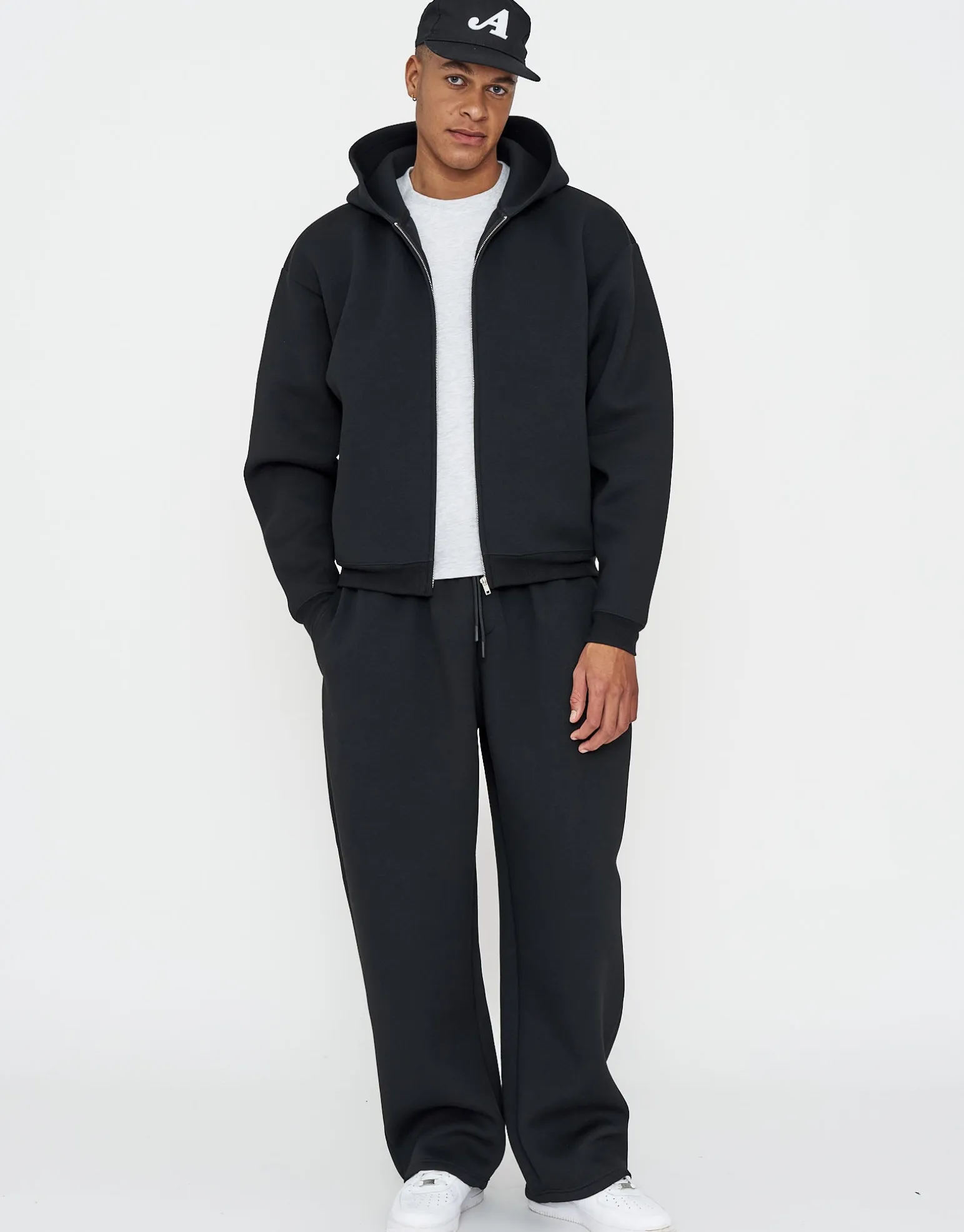 Scuba Wide Leg Track Pants in Brown