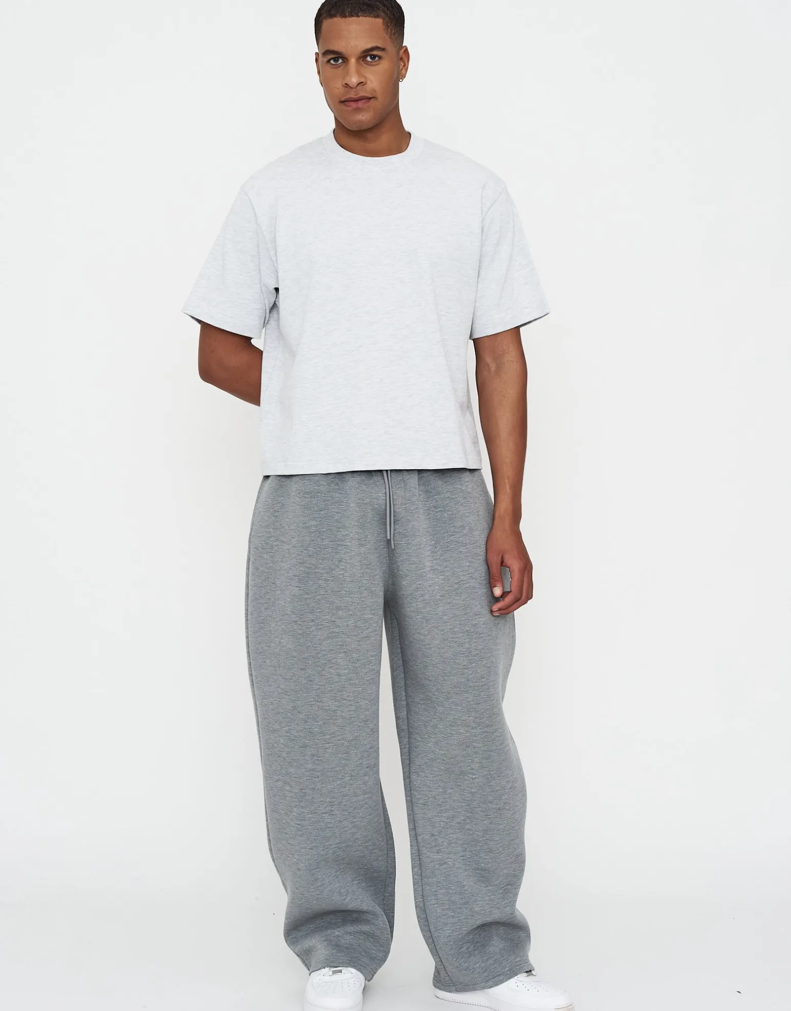 Scuba Wide Leg Track Pants in Brown