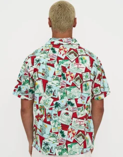 Seasons Greetings Short Sleeve Shirt in Red