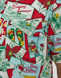 Seasons Greetings Short Sleeve Shirt in Red