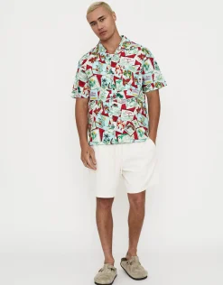 Seasons Greetings Short Sleeve Shirt in Red