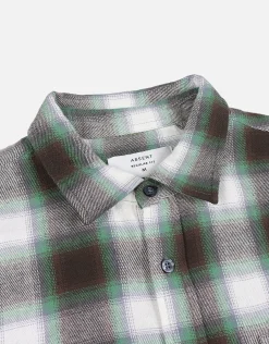 Silverlane Check Long Sleeve Shirt in Black/green