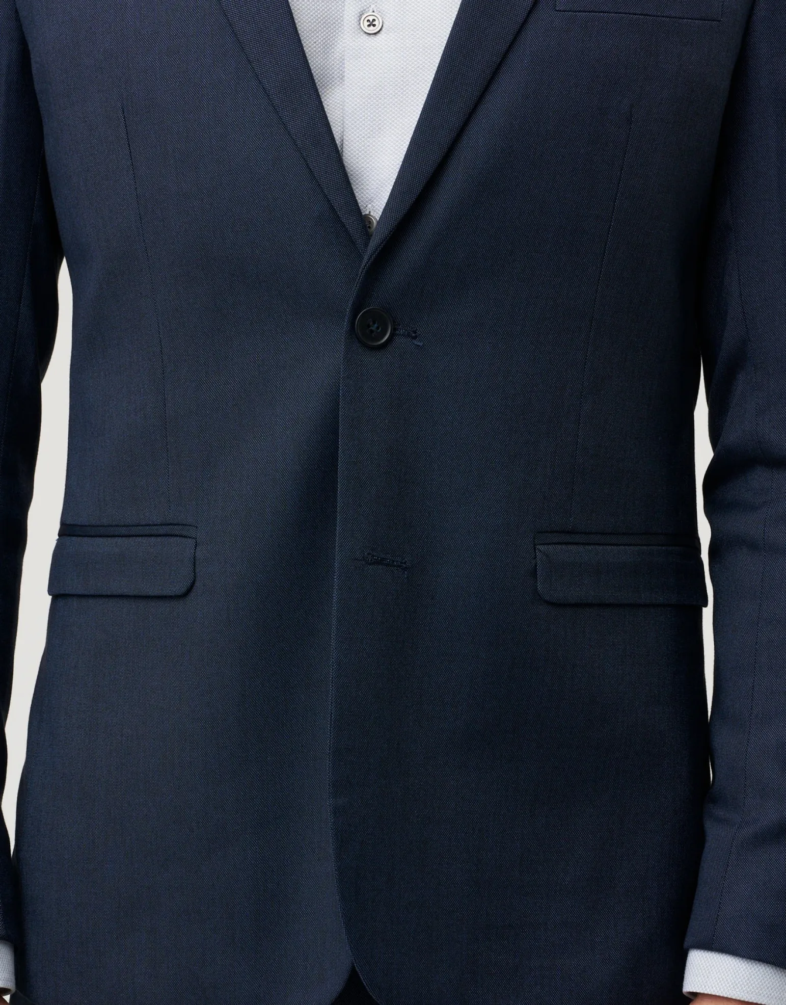 Skinny Fit Stretch Suit Jacket in Navy