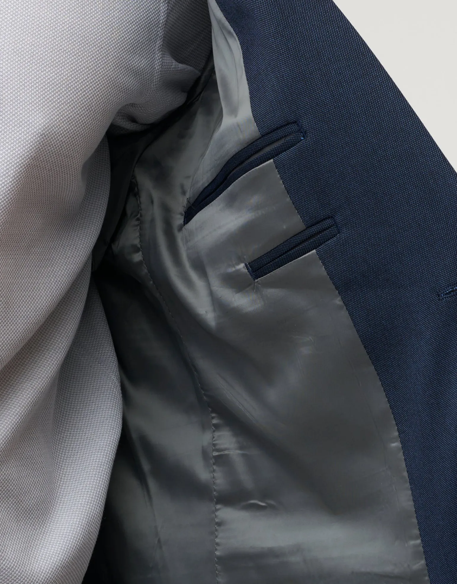Skinny Fit Stretch Suit Jacket in Navy