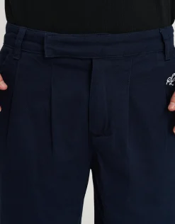 SL Baggy Double Pleated Pants in Navy