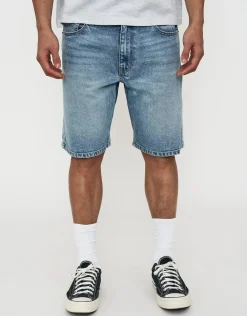Slim Denim Shorts in Black
