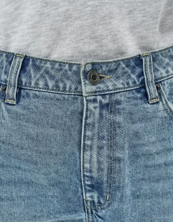 Slim Denim Shorts in Cloud White