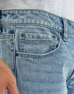 Slim Denim Shorts in Deep Blue