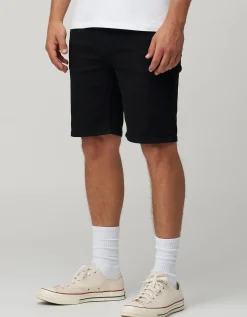 Slim Denim Shorts in Khaki