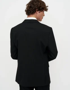 Slim Fit Tuxedo Jacket in Black