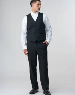 Slim Fit Waistcoat in Black