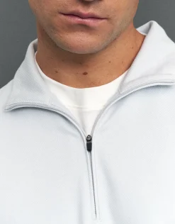 Smart Flex 2.0 Quarter Zip Sweat in Ice Blue