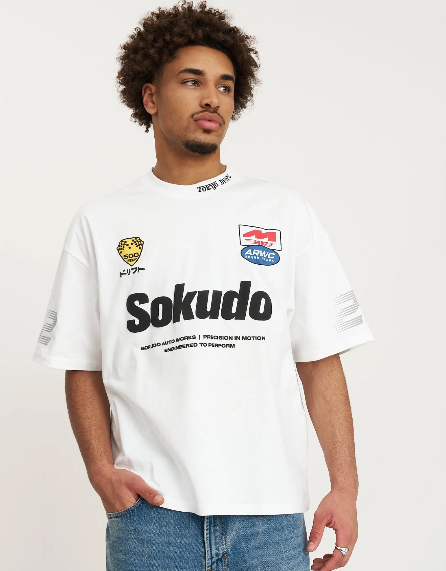 Sokudo Drift Box Tee in Blanc
