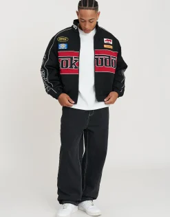 Sokudo Racing Jacket in Pink Glow