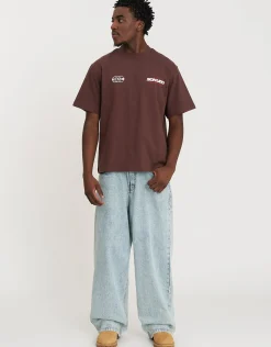 Sokudo Speed Relaxed Fit T Shirt in Bitter Brown