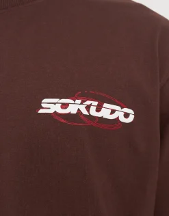 Sokudo Speed Relaxed Fit T Shirt in Bitter Brown