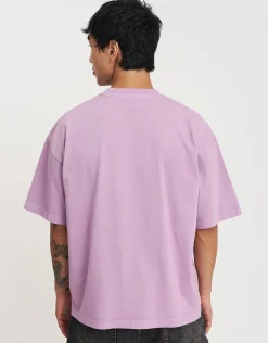 Spider Web Box Fit T Shirt in Neon Lilac