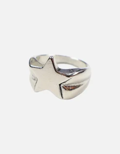Star Cut Ring in Vintage Silver