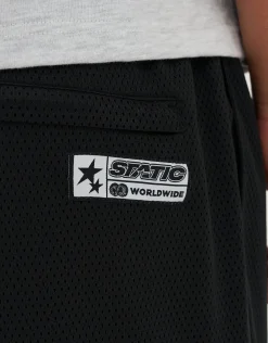 Star Print Basketball Shorts in Black