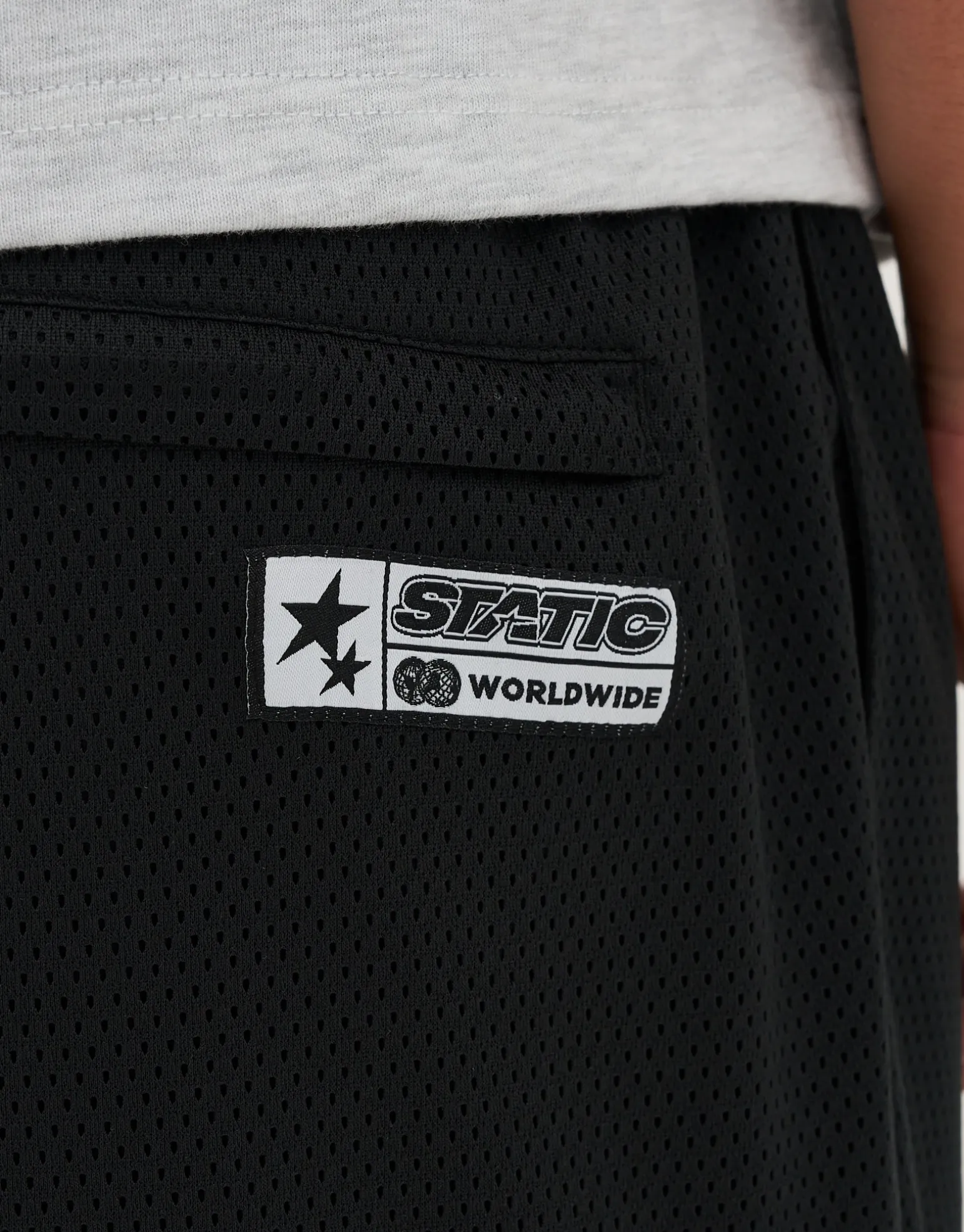 Star Print Basketball Shorts in Black
