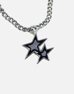 Stars Pendant Chain in Vintage Silver
