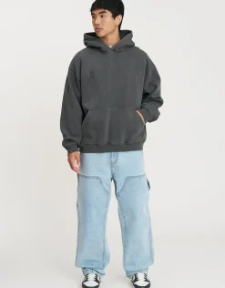 Static Supply Applique Pullover Hoodie in Pewter Grey