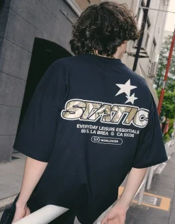 Static Supply Camo Box Fit T Shirt in Blanc